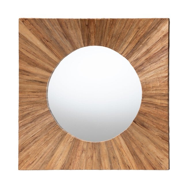 Mosa Bohemian Pealed Grasscloth Accent Mirror, NATURAL, alternate image number null