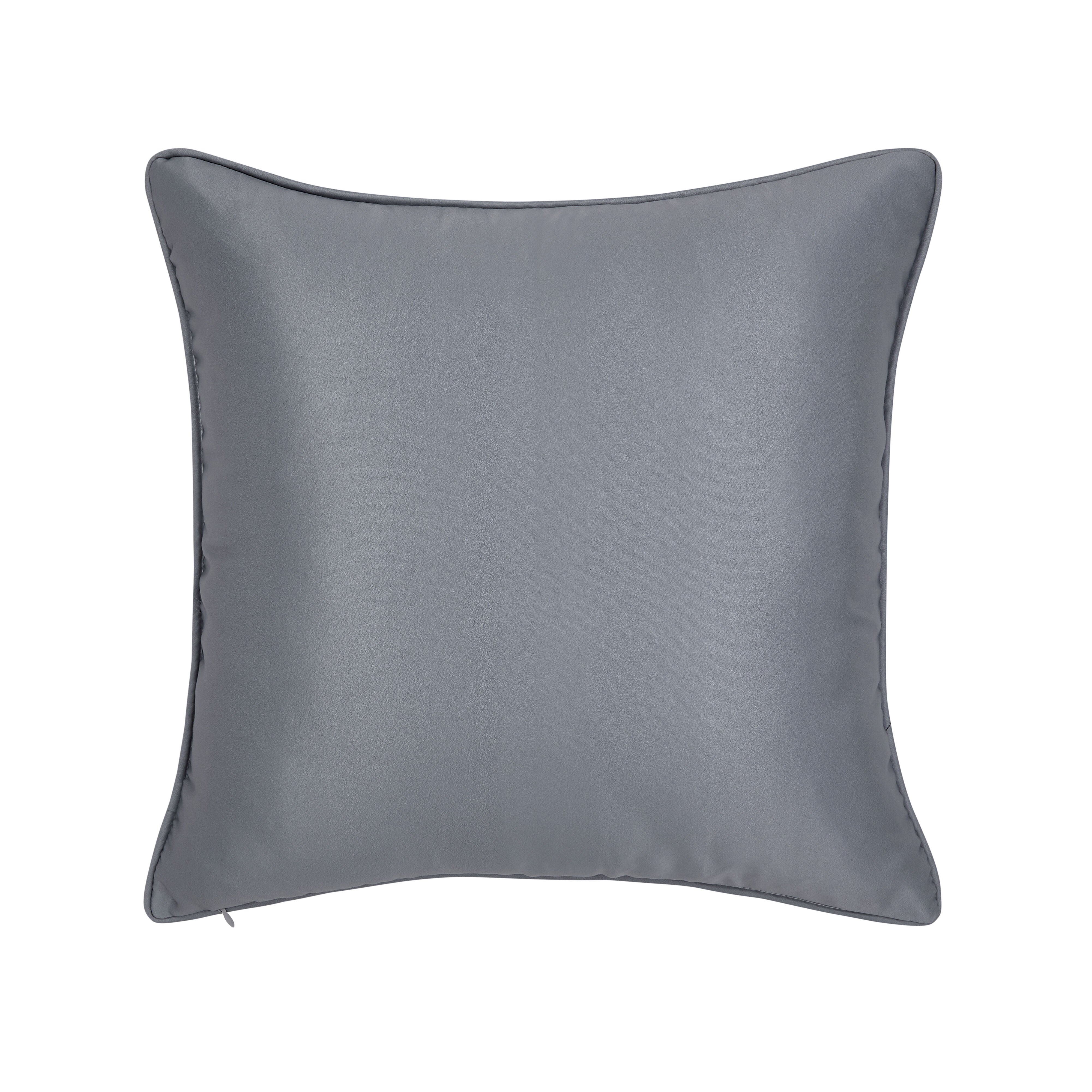 LISBON 18 inches SQUARE DECORATIVE THROW PILLOW, SLATE, on-hover image number 1