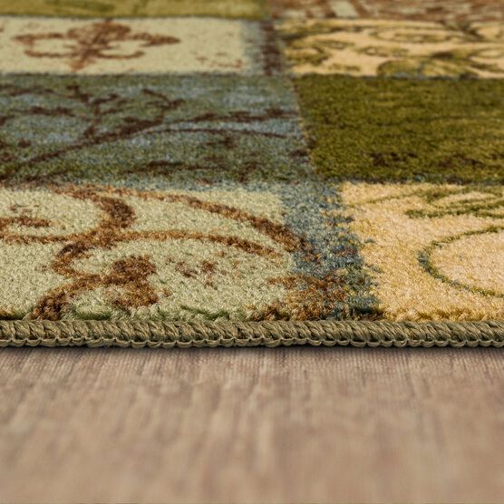 Floral Tile Blue Spa 2' 6" X 4' 2", , alternate image number null
