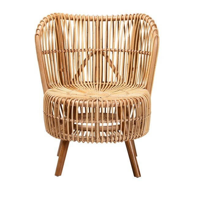 Nagoya Modern Bohemian Natural Rattan Wide Seat Lounge Chair, , on-hover image number null
