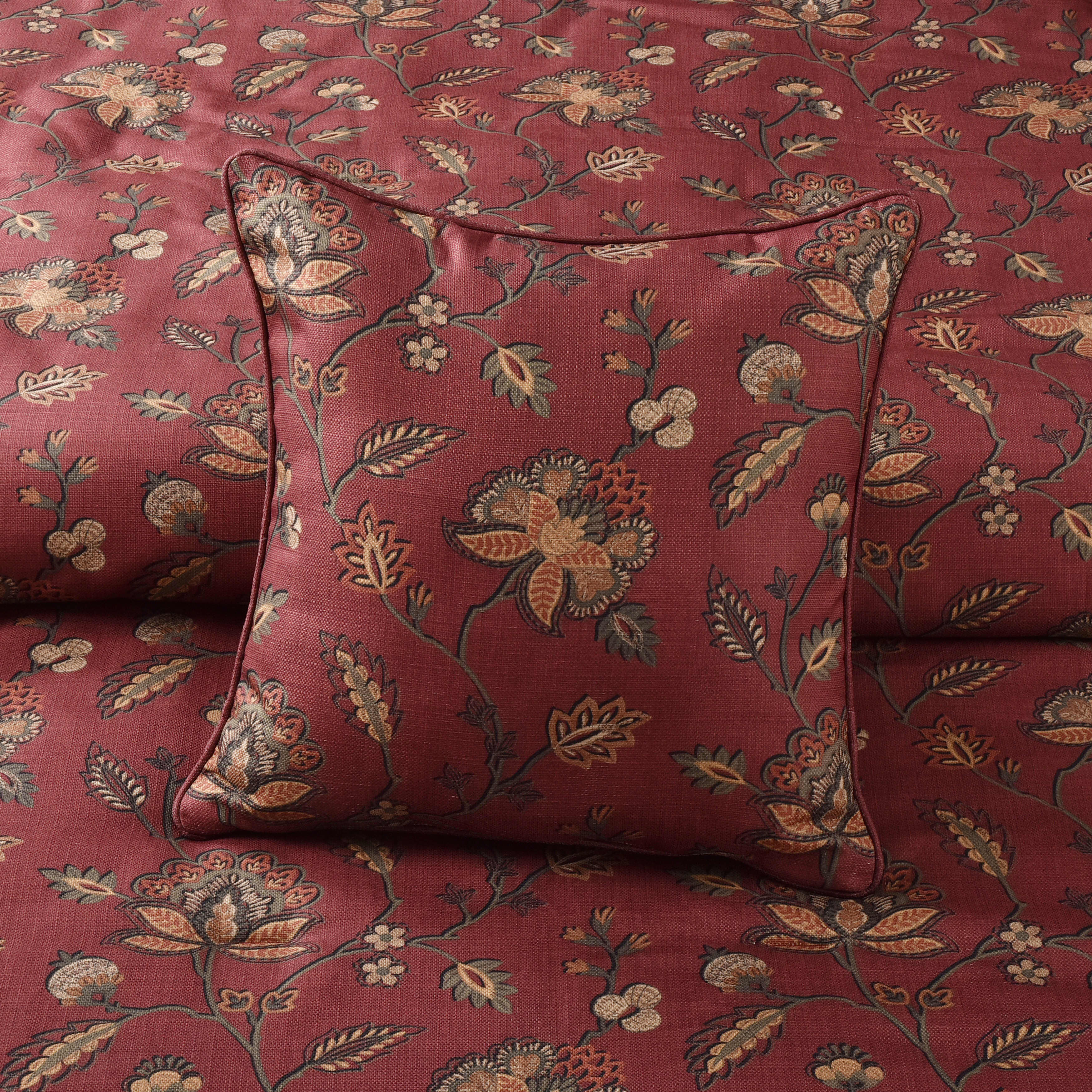 Bari 20 Inch Square Decorative Throw Pillow, RED, alternate image number 1