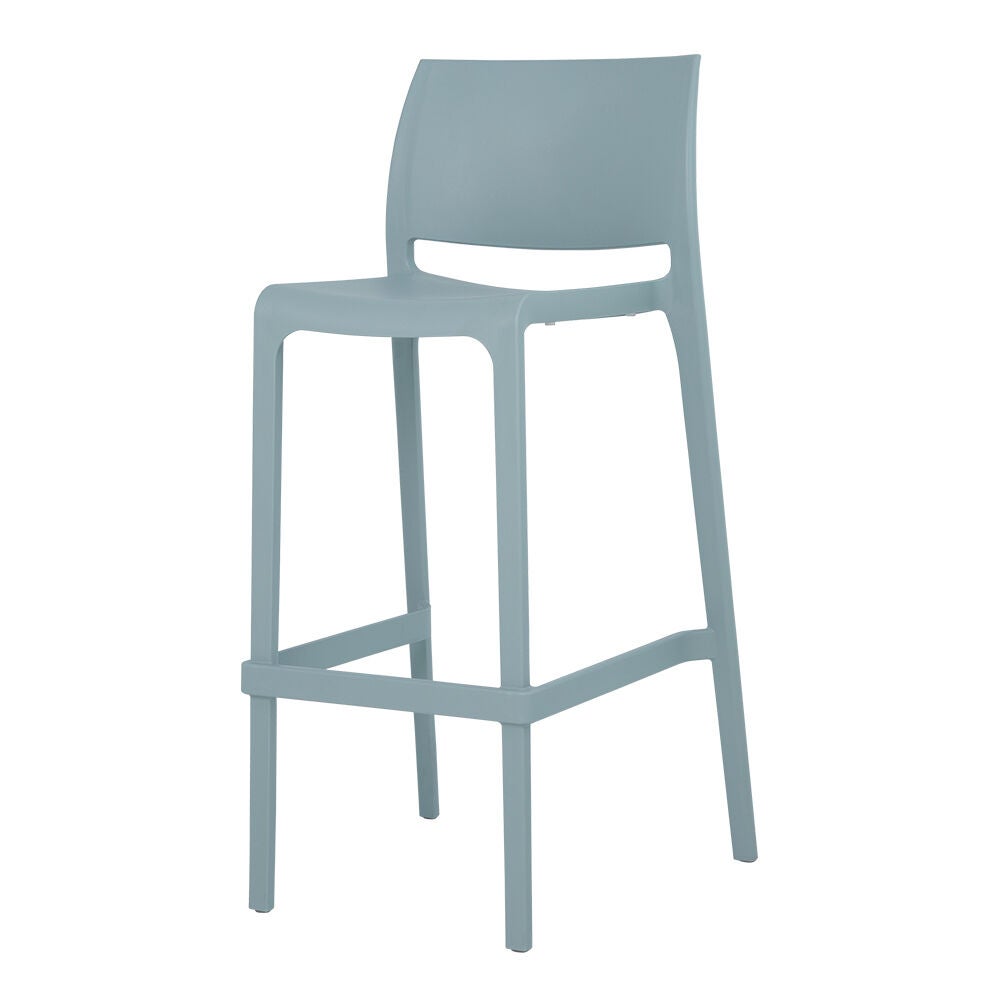 Set of 2 Sensilla Outdoor Stackable Bar Stools, BABY BLUE, alternate image number 2