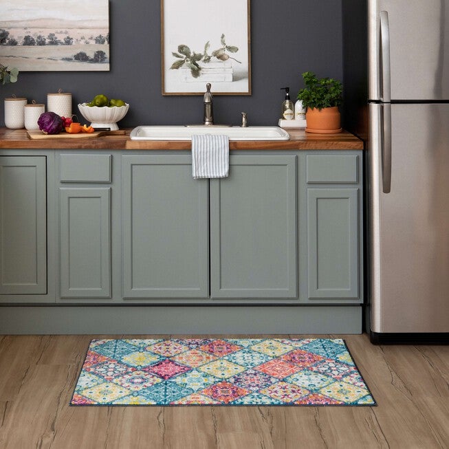 Moroccan Tile Kitchen Rug, , alternate image number null
