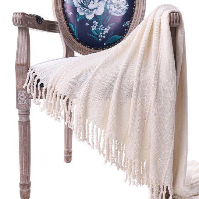 Battilo Home Cable Knit Woven Luxury Throw Blanket With Tasseled Ends, 50 inchesx60 inches, , alternate image number 3