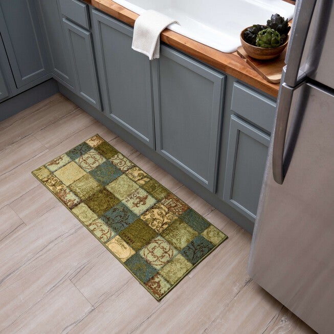 Floral Tile Blue Spa 1' 8 inches X 3' 9 inches, , alternate image number 6