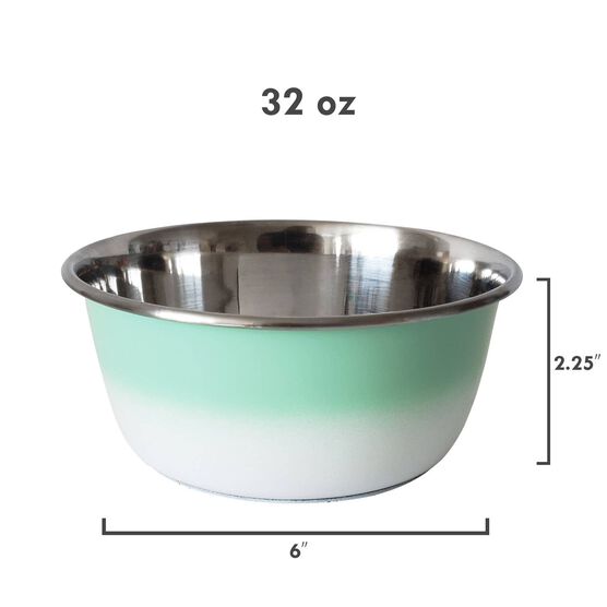 Stainless Steel Deep Dog Bowl - Coral, , alternate image number null