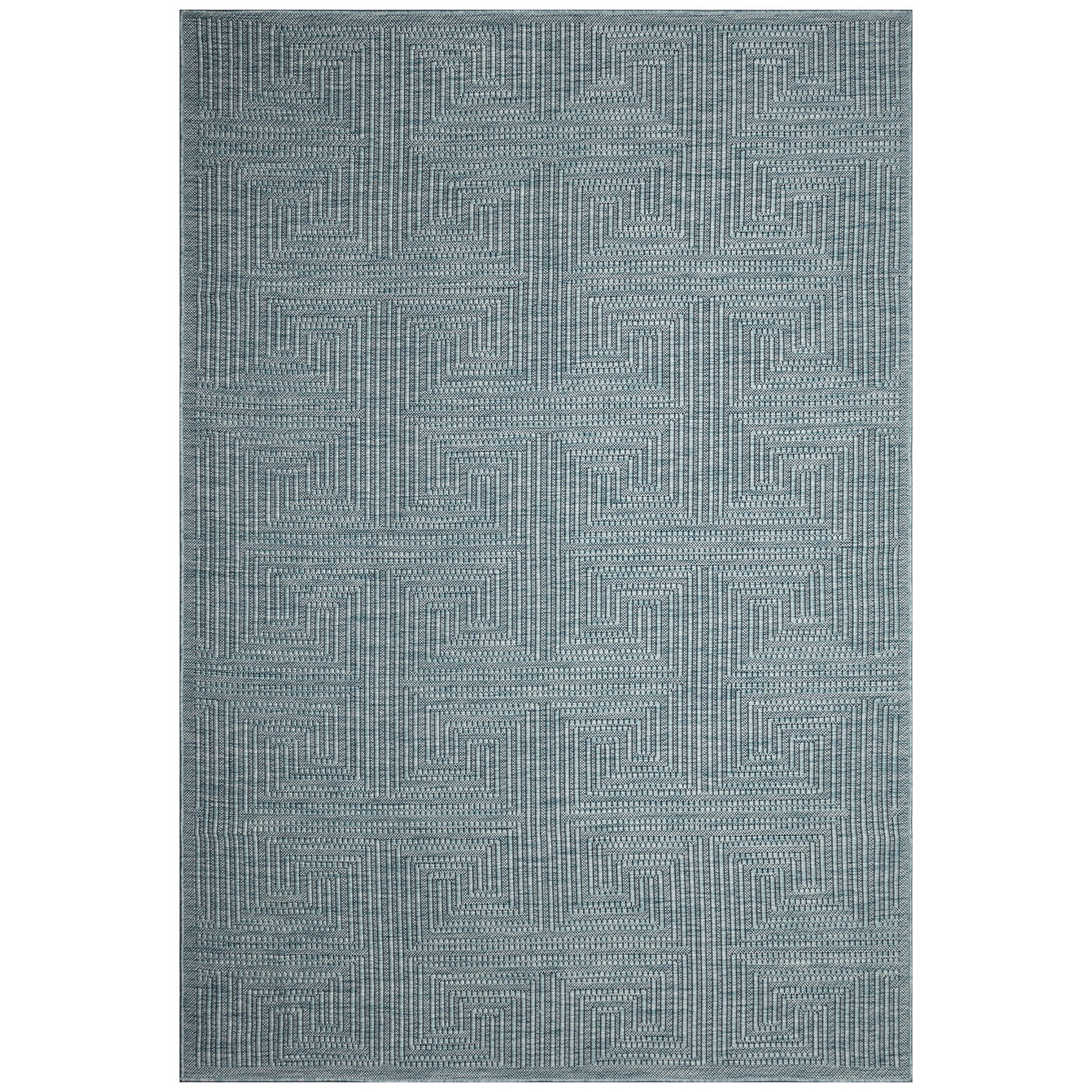 Soleil Maize Indoor/Outdoor Area Rug Aqua, AQUA, hi-res image number 0