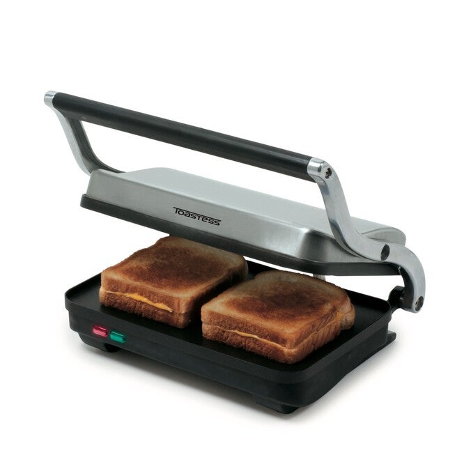 Stainless Steel Sandwich Grill, STAINLESS STEEL, hi-res image number 0
