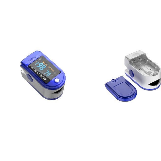 Fingertip Pulse Oximeter (Oxygen Monitor) Wellness, BLUE, hi-res image number 0