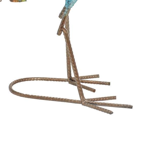 Turquoise Iron Eclectic Birds Garden Sculpture, , alternate image number null