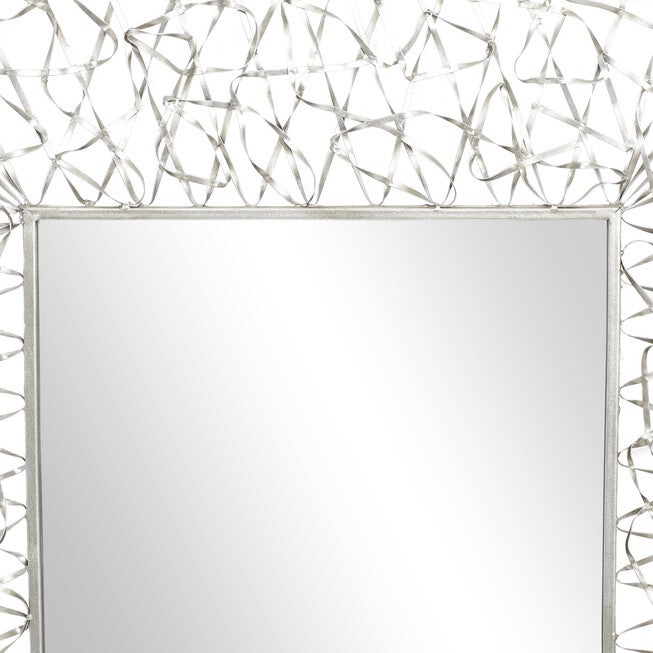 Silver Industrial Metal Wall Mirror, , alternate image number 6