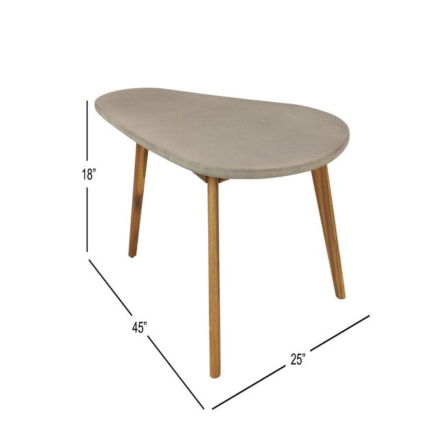 Grey Resin Modern Outdoor Accent Table, , alternate image number null