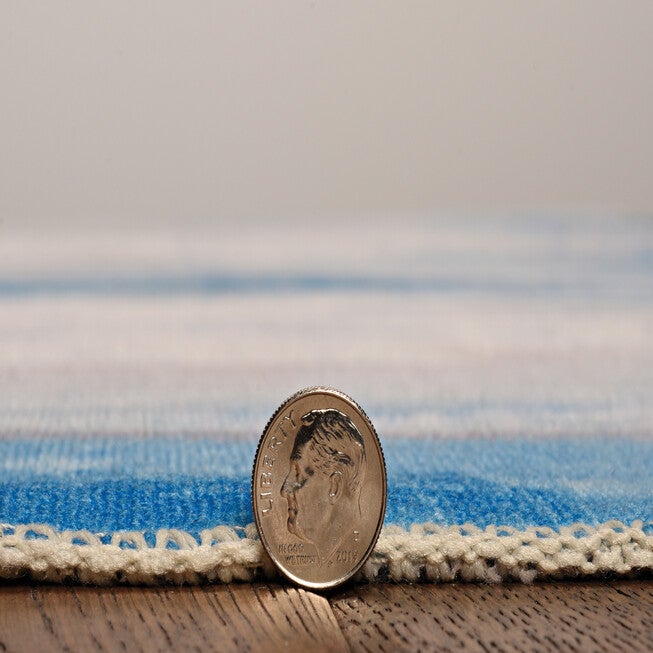 Washable Tiana Ivory/Blue Rug, , alternate image number 2