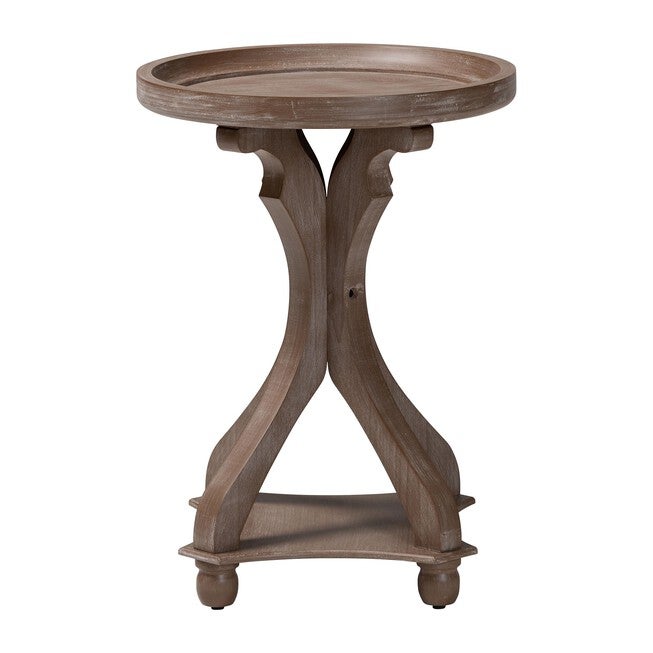 Westlyn French Country Antique Brown Wood End Table, ANTIQUE BROWN, alternate image number null