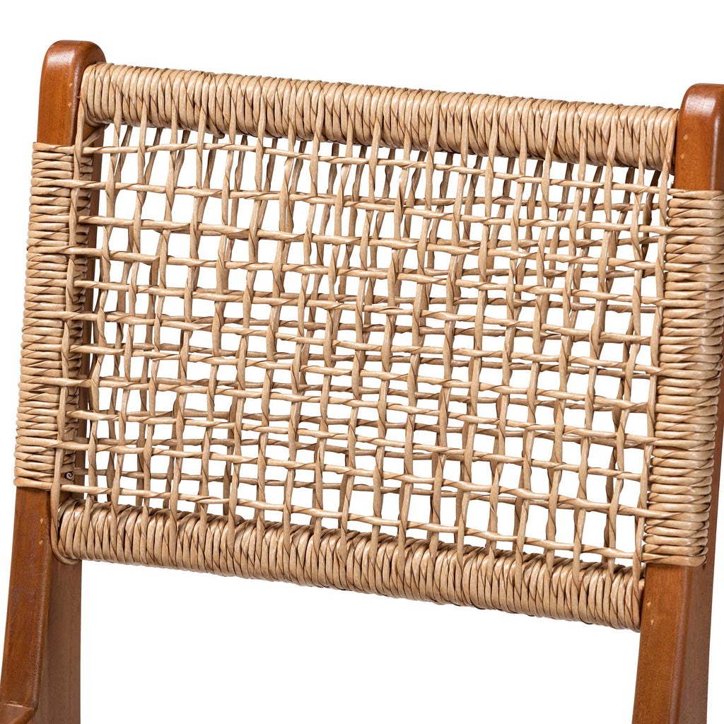 Rattan weaving detail of chair back