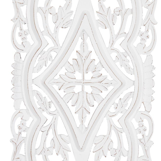 Set Of 2 White Mango Wood Farmhouse Abstract Wall Décor, , alternate image number 4