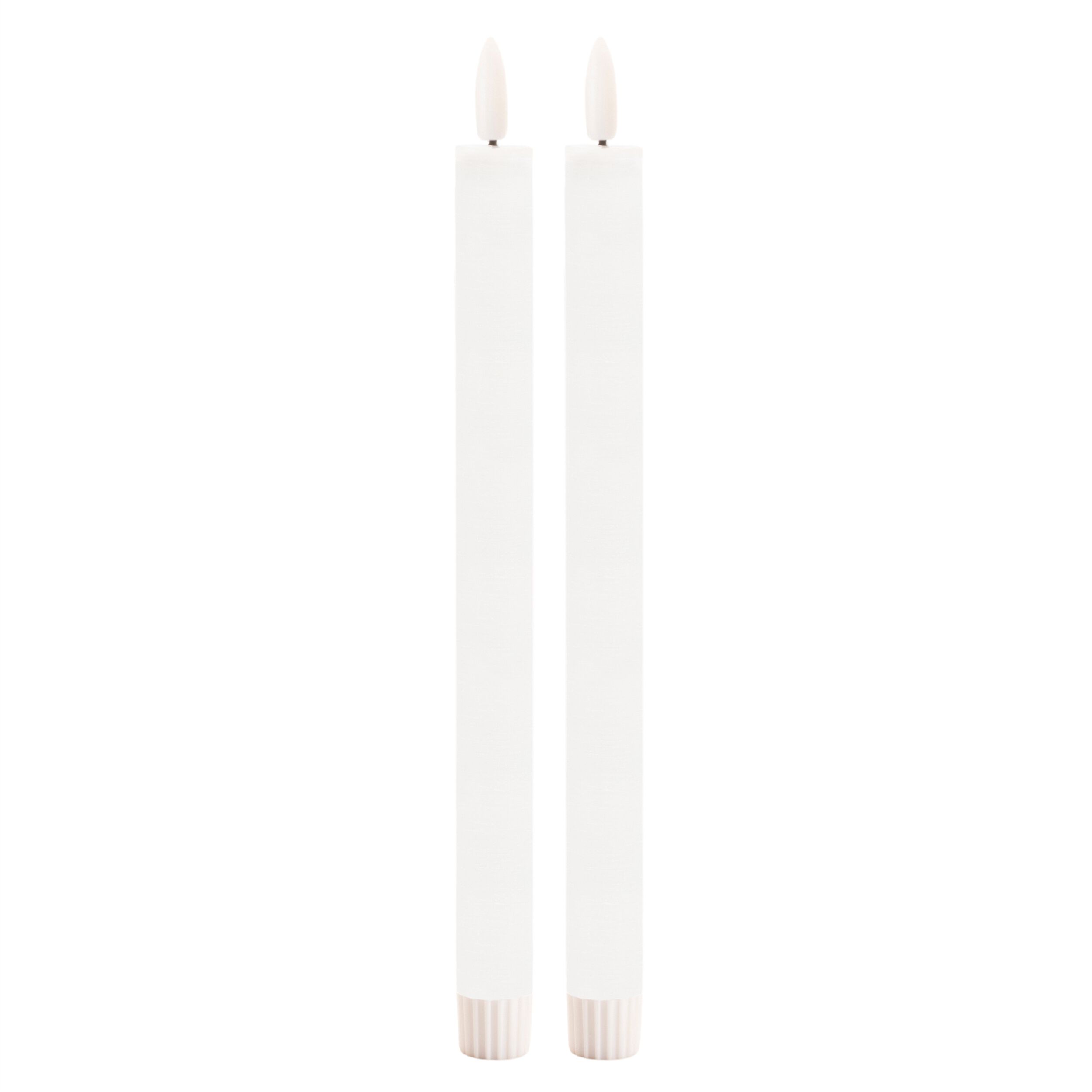 FIA Wick White Taper Candle Set of 2, WHITE, hi-res image number 0