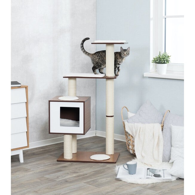 Avoca Wooden Cat Tower Scratching Post, , on-hover image number null
