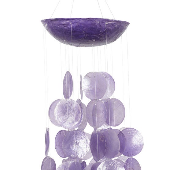 Purple Capiz Coastal Windchime, , alternate image number null