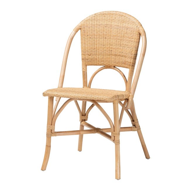 bali & pari Jaylyn Bohemian Natural Rattan Dining Chair, NATURAL, alternate image number null