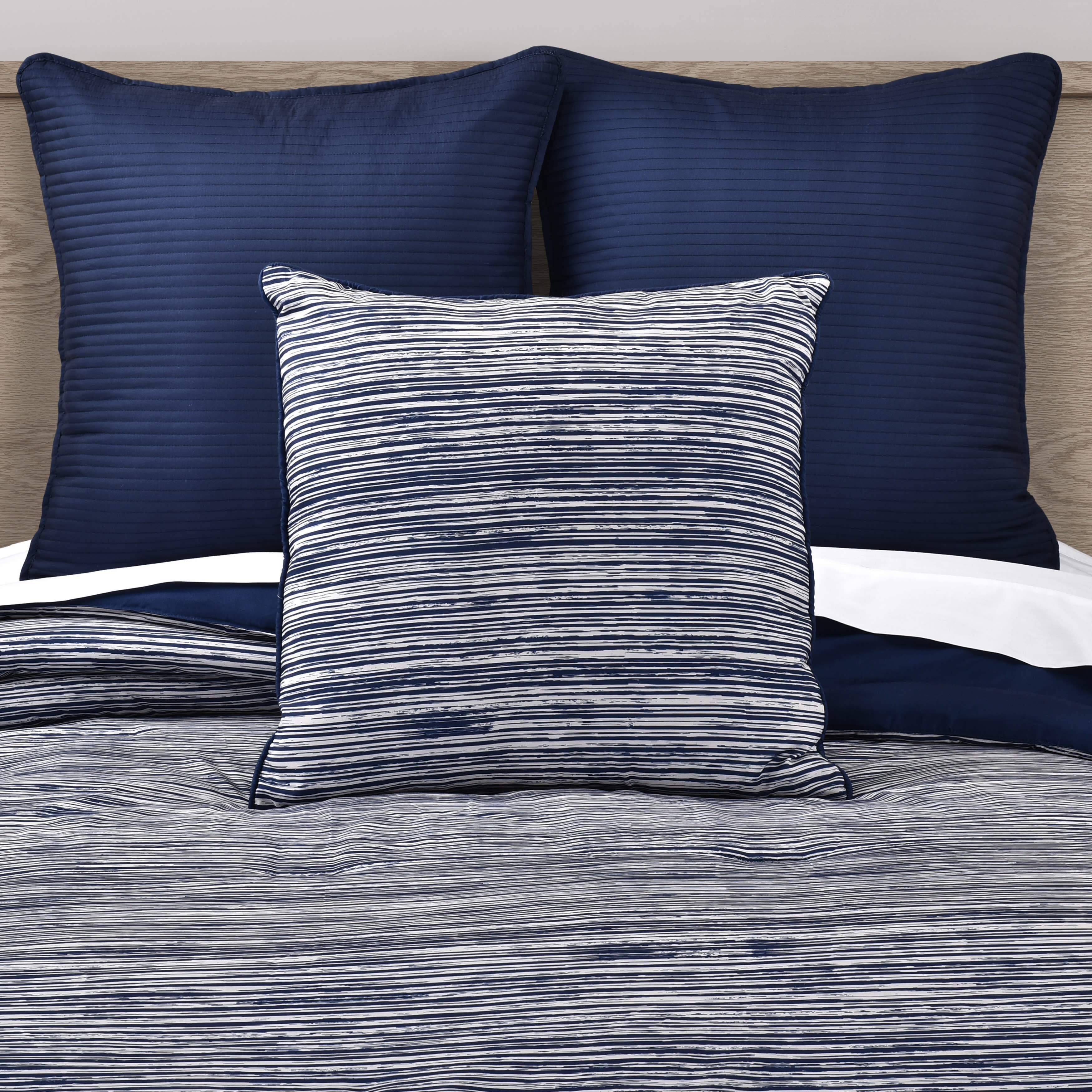Dalton 20 Inch Square Decorative Throw Pillow, NAVY, alternate image number null