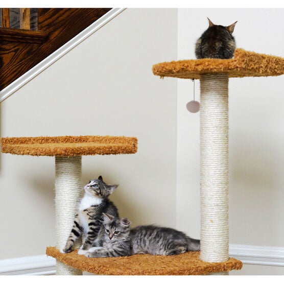 Ultra Thick Faux Fur Real Wood 64" Cat Scratching Furniture, , alternate image number null