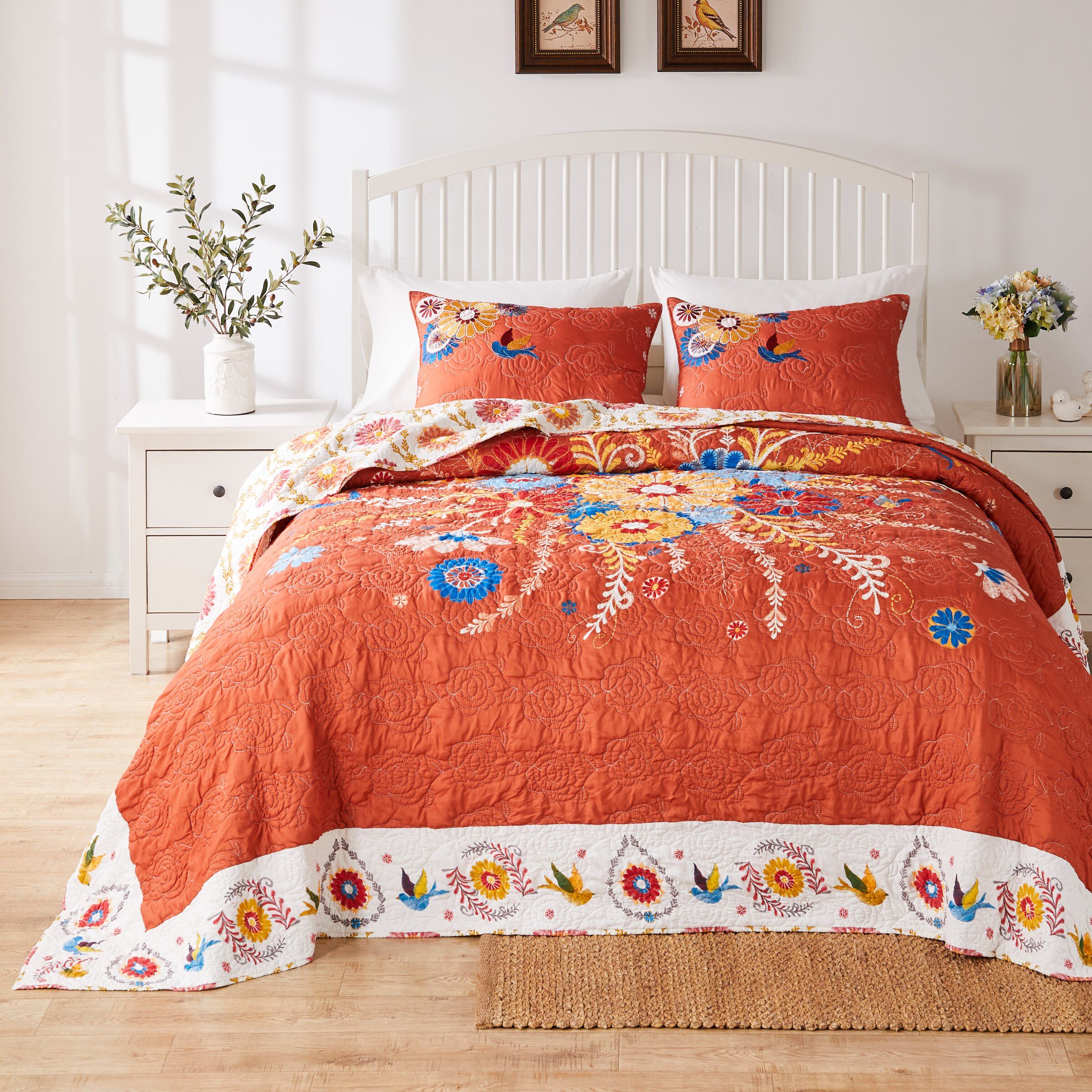 Topanga Cotton Quilted Bedspread Set, MULTI, alternate image number 2