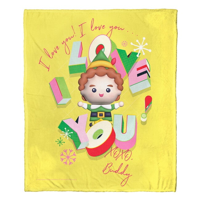Wb Elf I Love You Silk Touch Throw Blanket, , on-hover image number 1