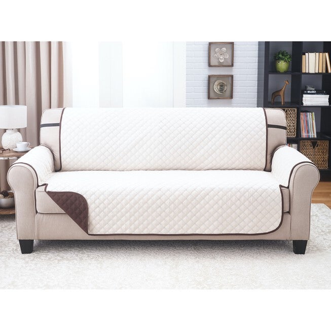 Solid Reversible Quilted Sofa Furniture Protector, , alternate image number null