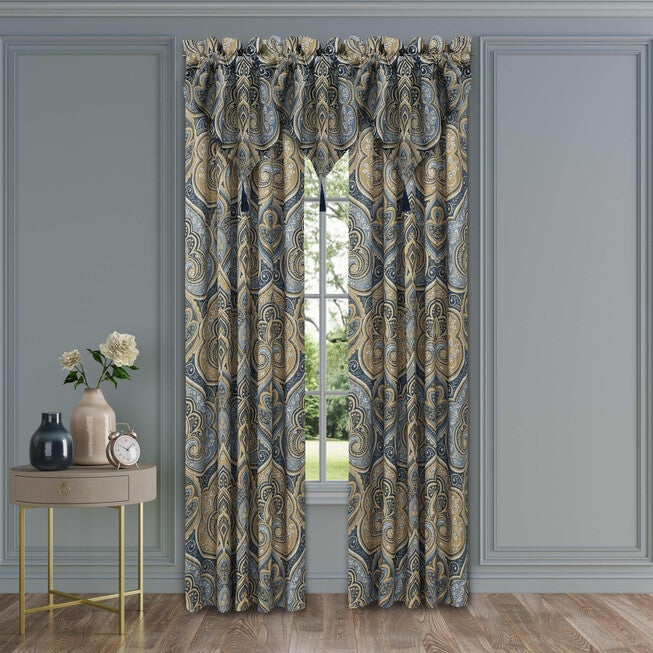 Messina Navy 84 Inch Window Panel Pair | King Size