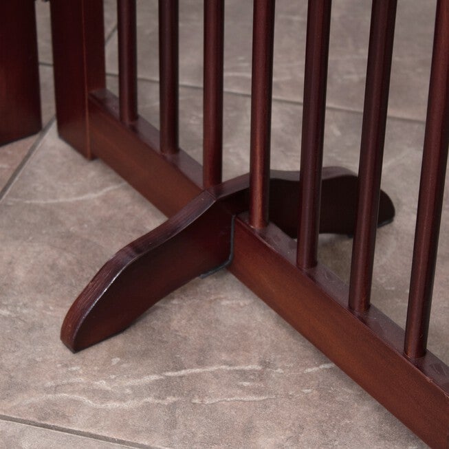 Support Feet for 360 Configurable Pet Gate, WALNUT, hi-res image number 0