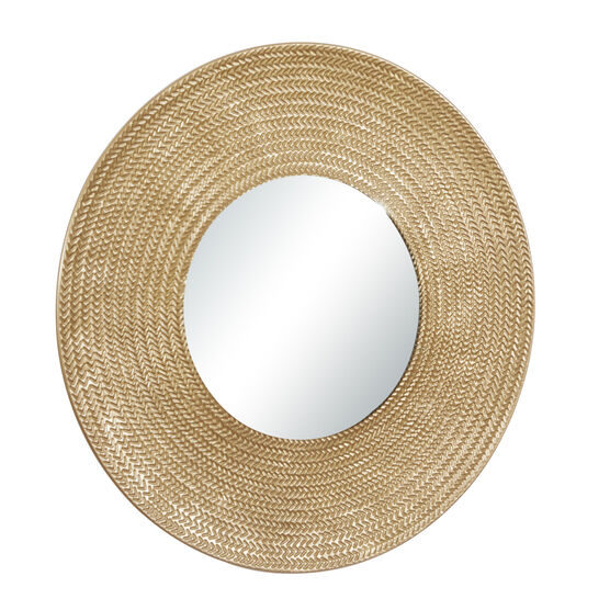 Gold Metal Contemporary Wall Mirror, , alternate image number null