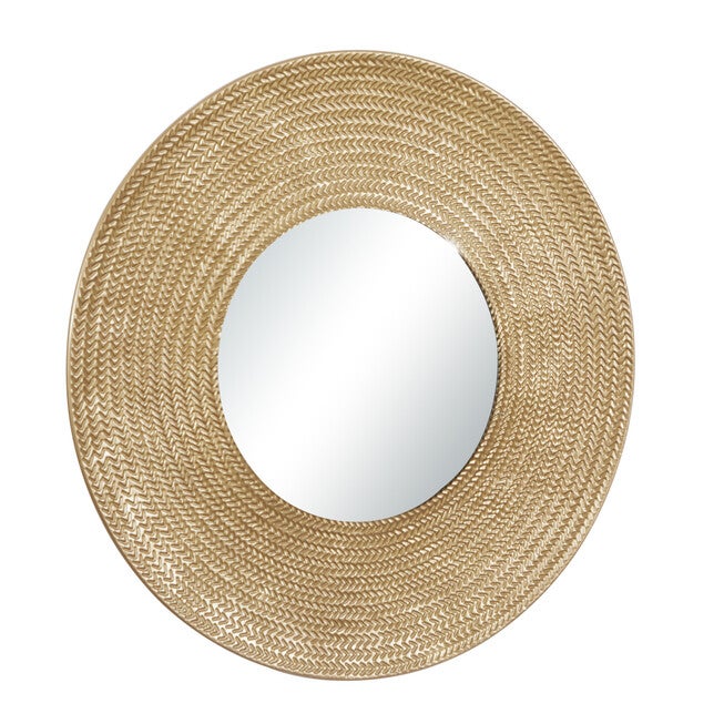 Gold Metal Contemporary Wall Mirror, , alternate image number 3