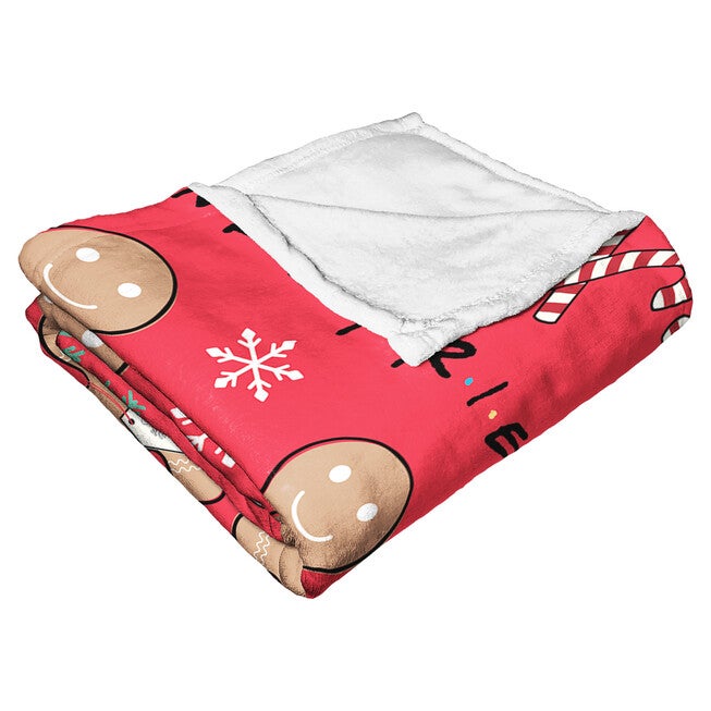 Wb Friends Gingerbread Pattern Silk Touch Throw Blanket, , alternate image number null