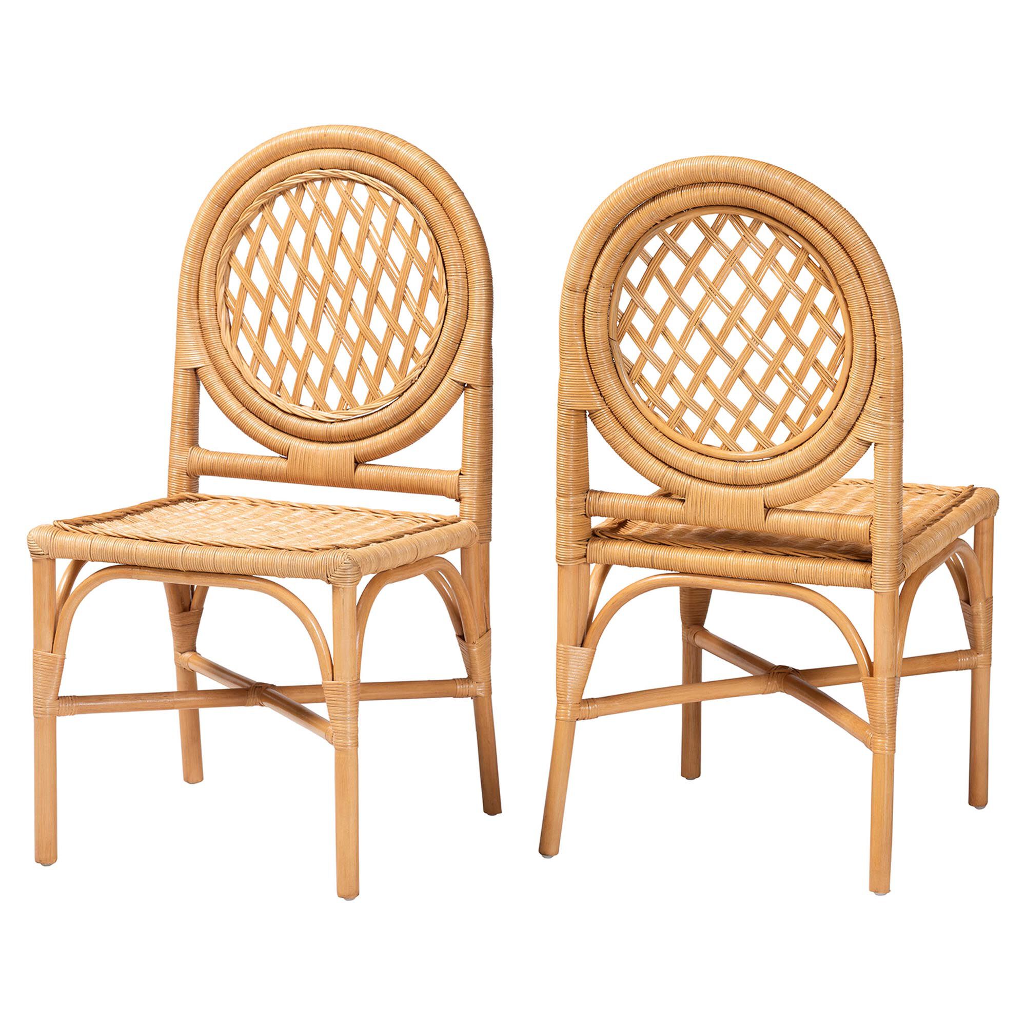 Oxford Natural Rattan Dining Chair, LIGHT HONEY, alternate image number 1