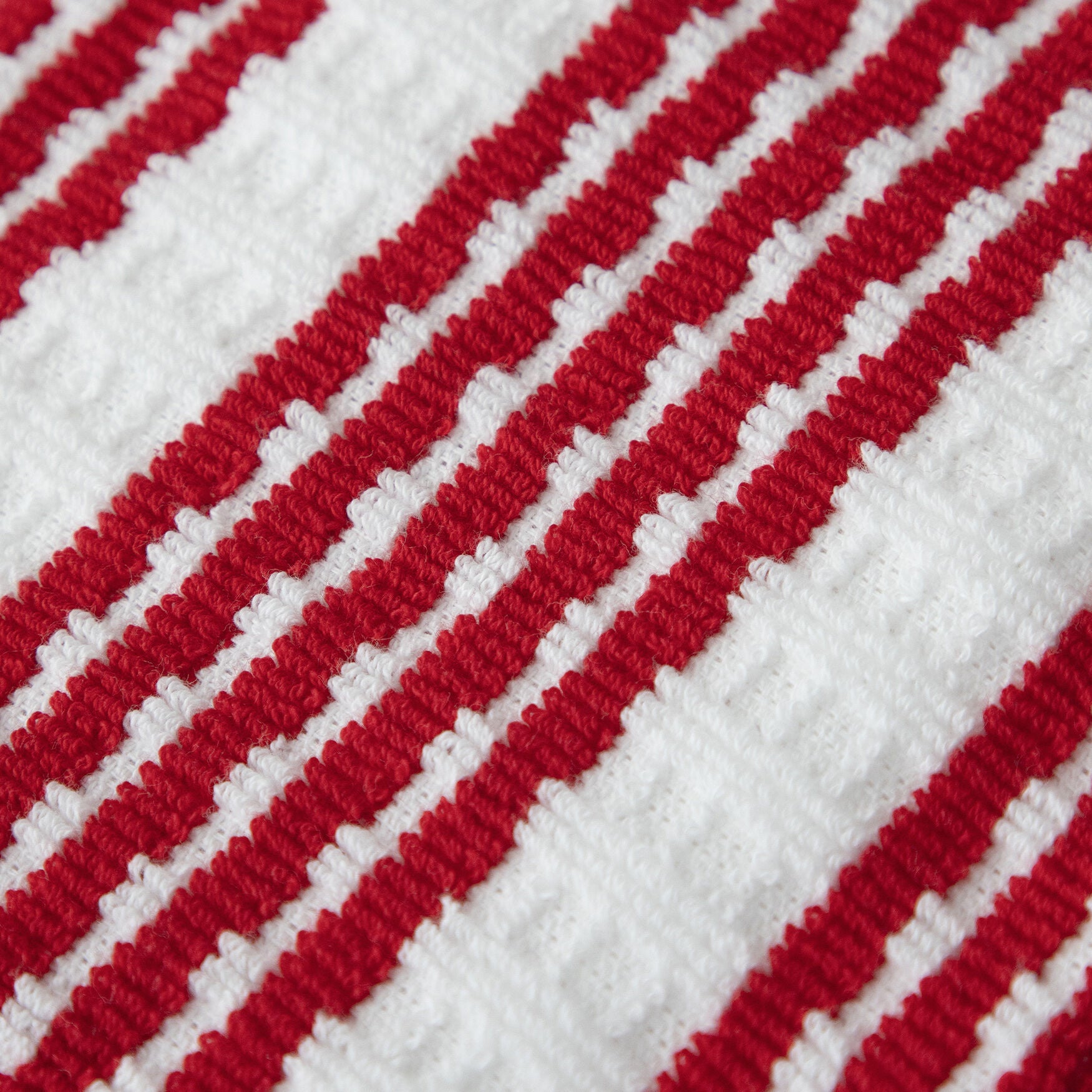 Solid & Stripe Waffle Terry Kitchen Towels, Set Of 4 Towel, , on-hover image number 1