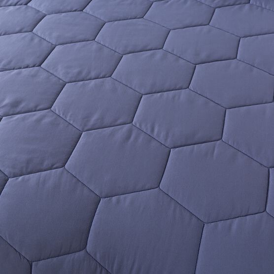 Honeycomb Down Alternative Blanket, Granite/Blue, , alternate image number null