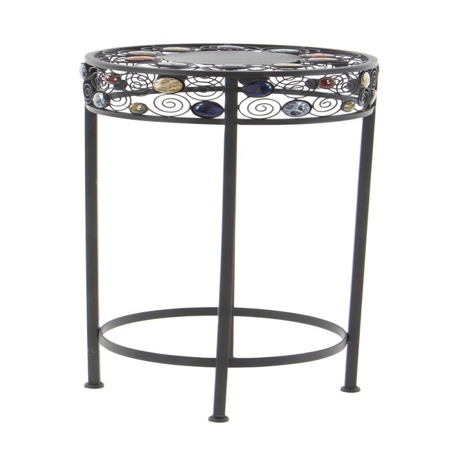 Set Of 3 Black Metal Traditional Plantstand, , alternate image number 5
