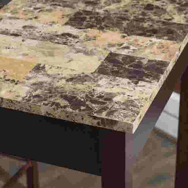 Close-up of the tabletop surface