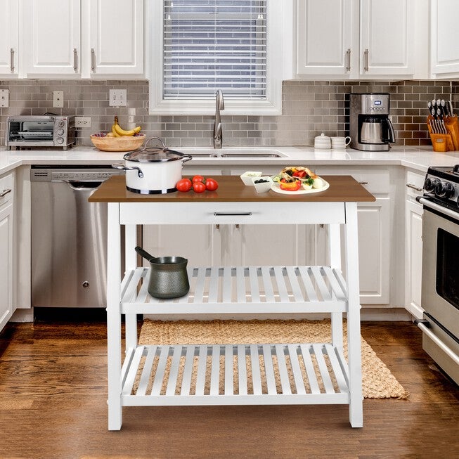 Kitchen Island with Solid American Cherry Top, , alternate image number 6