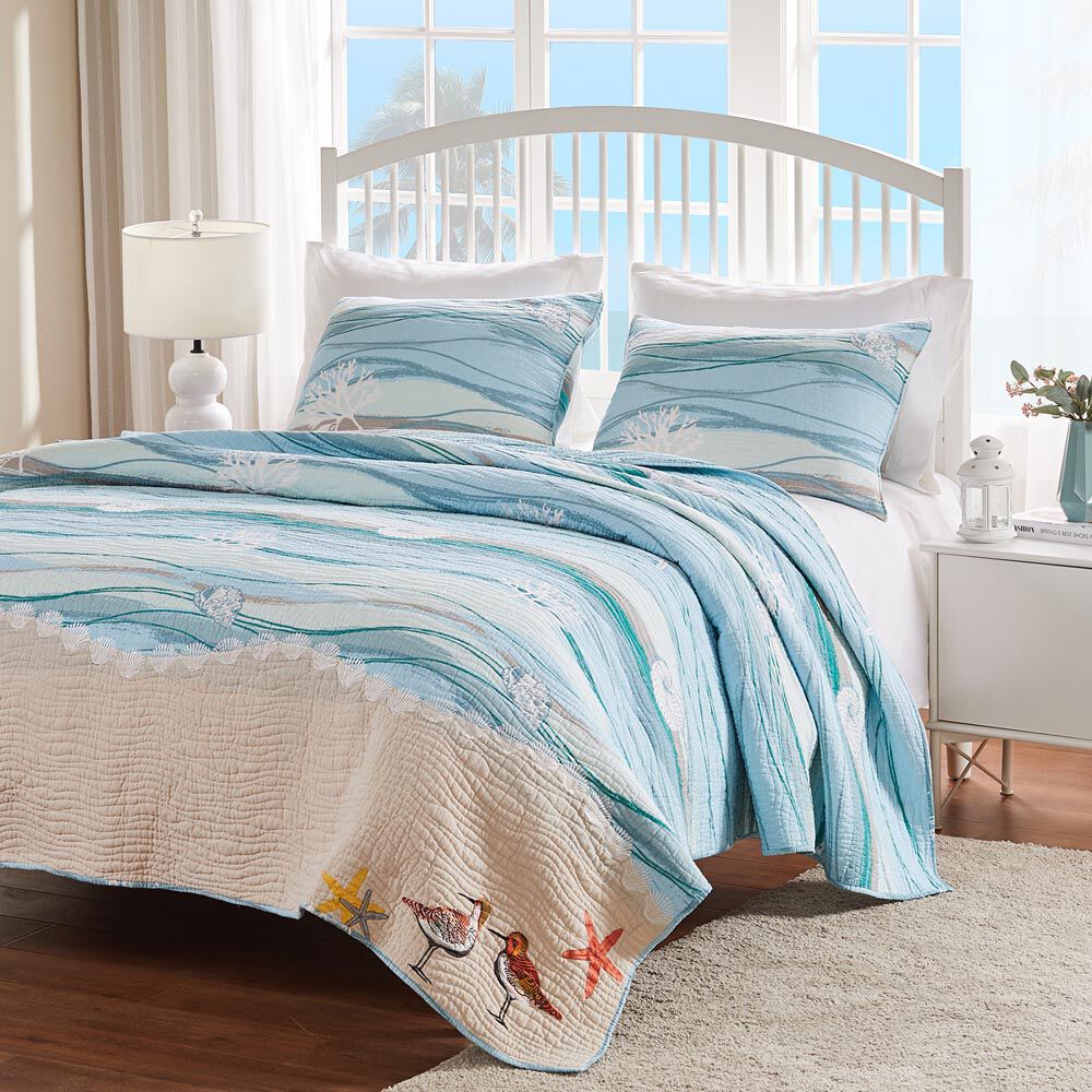 Maui Coastal Cotton Quilt Set, MULTI, alternate image number 1
