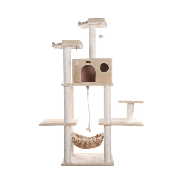 Real Wood 72" Condo Sratching Post Cat Tree, , alternate image number null