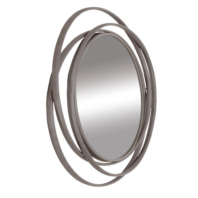 Grey Industrial Metal Wall Mirror, , alternate image number 3