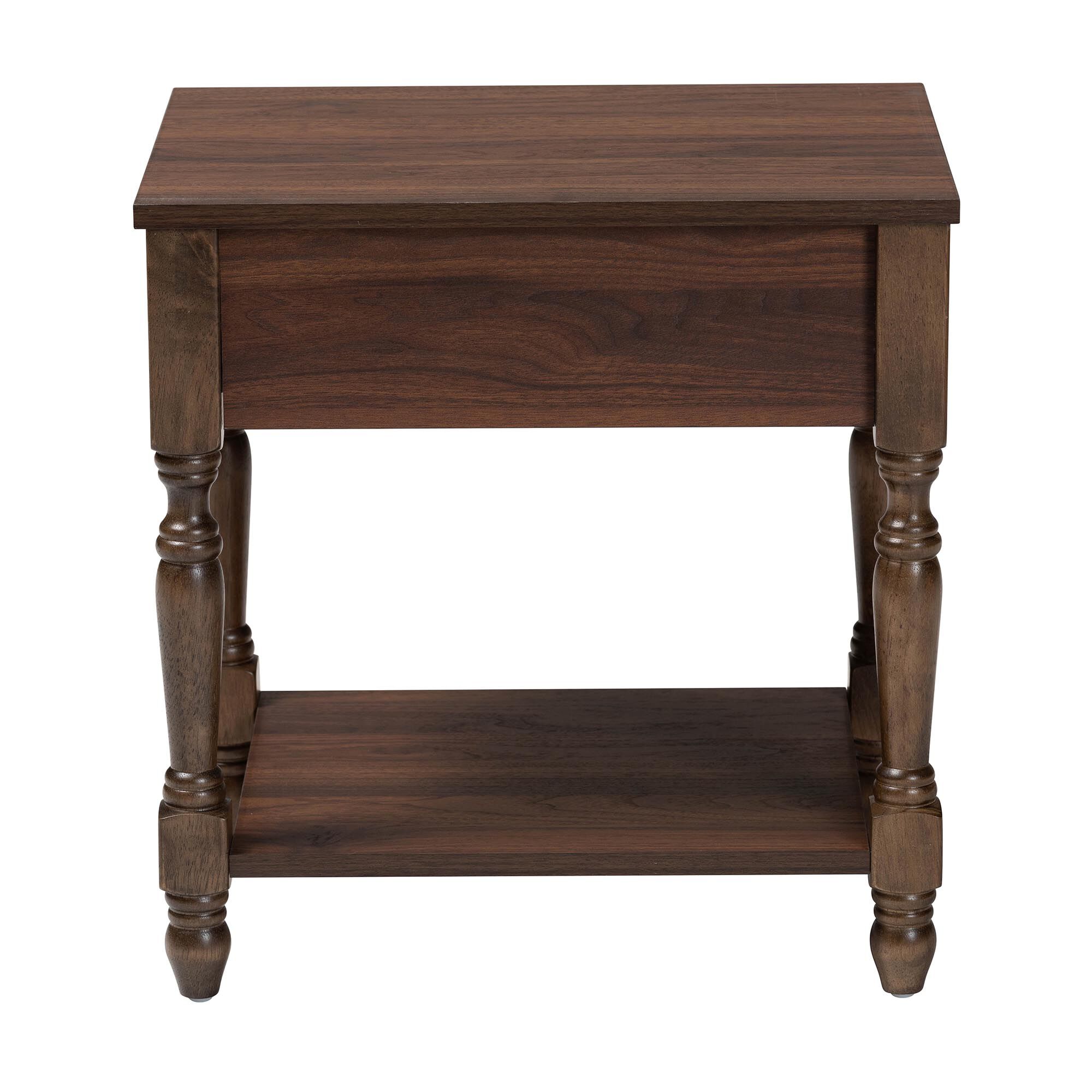 Roden Transitional Dark Brown Nightstand with Rattan, BROWN, alternate image number 5
