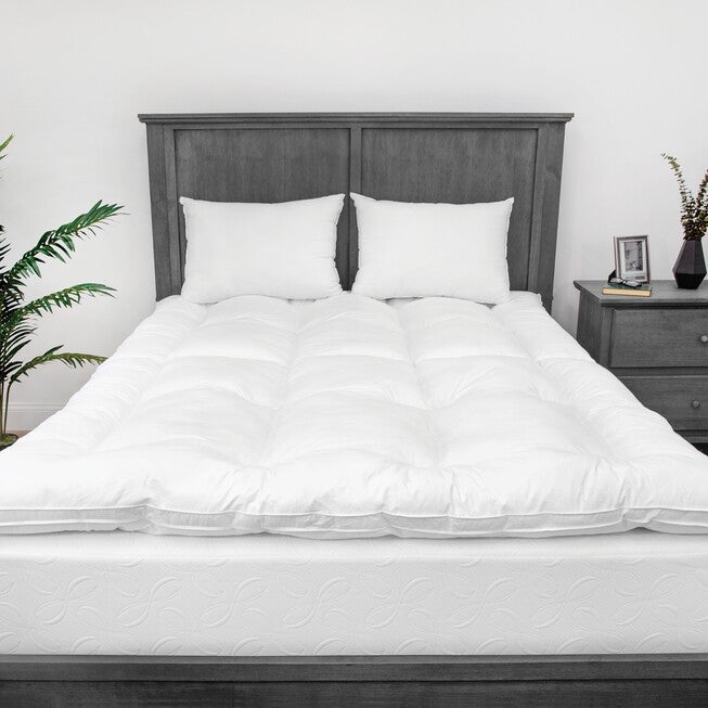 SensorPEDIC MemoryLOFT Classic 2.5-Inch Memory Foam and Fiber Mattress Topper, WHITE, hi-res image number 0