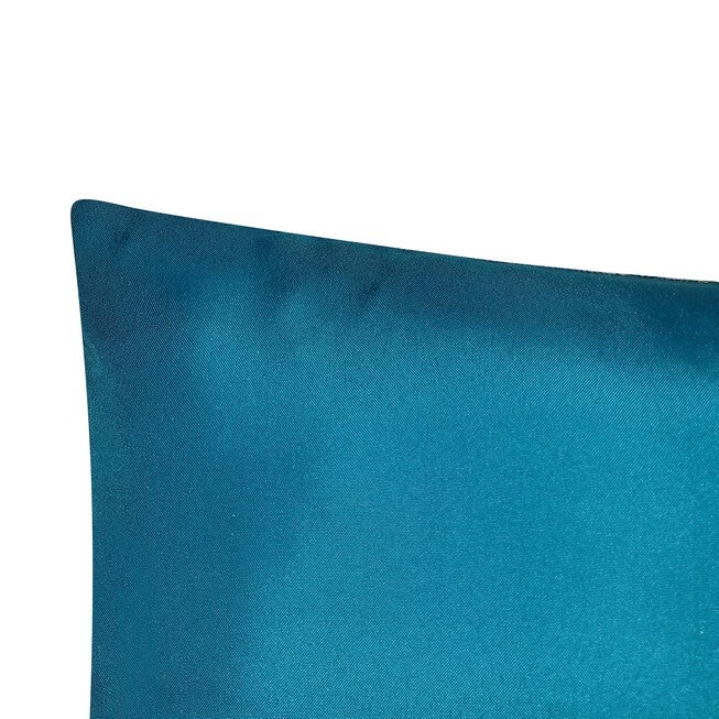 Edie @ Home Indoor/Outdoor Ombre Bias Crewel Embroidered Stripe Decorative Throw Pillow 12X24, Aqua Multi, , alternate image number 3