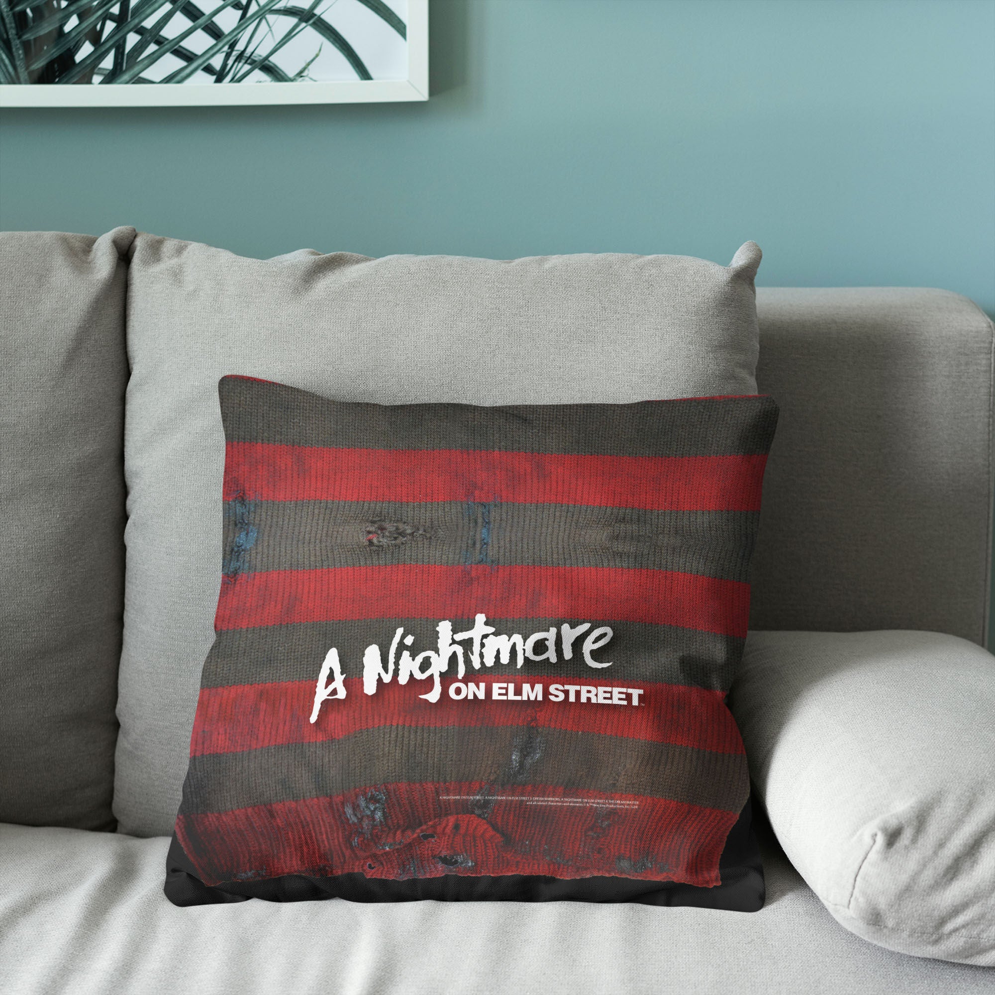 Warner Bros. Nightmare on Elm Street Sweater Throw Pillow 18X18 Inches, ELM STREET, alternate image number 3