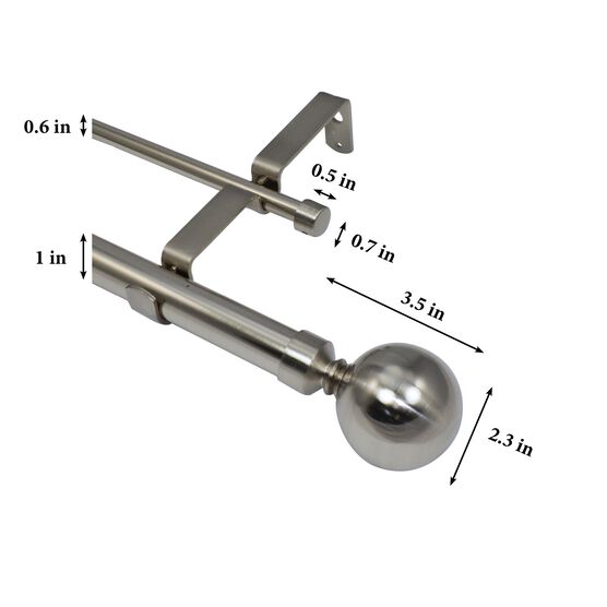 Imperial Ball Double Window Curtain Rod Set Window, , on-hover image number null