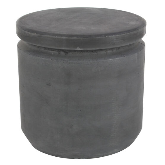 Grey Fiber Clay Industrial Stool, BLACK, hi-res image number null