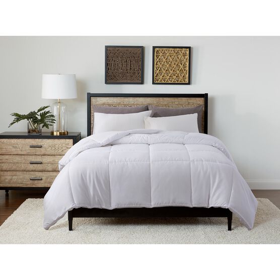 European Gusset Down Alternative Comforter, WHITE, hi-res image number null